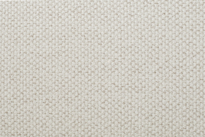 Chirs Bed featuring high-quality boucle-like textured beige fabric with visible weave detail, offering a luxurious tactile feel and timeless style