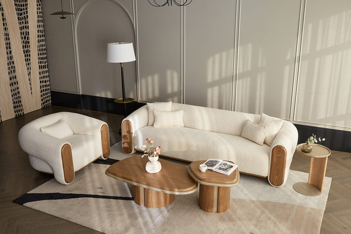 Ruth 3-seater family-friendly sofa and living room seating furniture set with matching pieces